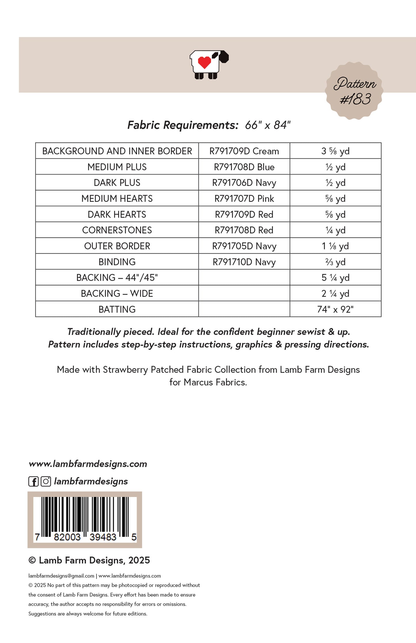 Hearts and Kisses PDF Quilt Pattern