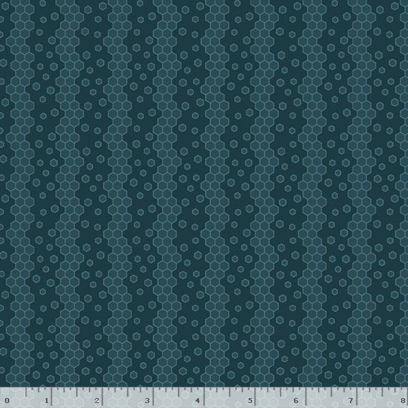 R792128D-TEAL Honeycomb Hollow Honeycomb Stripe Fabric