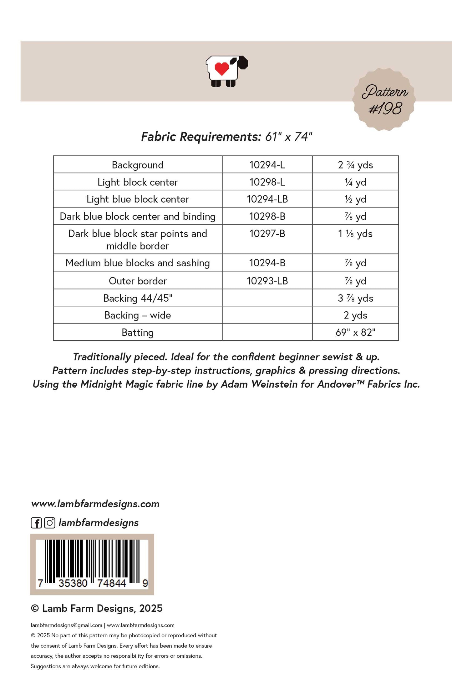 Twilight Quilt Pattern