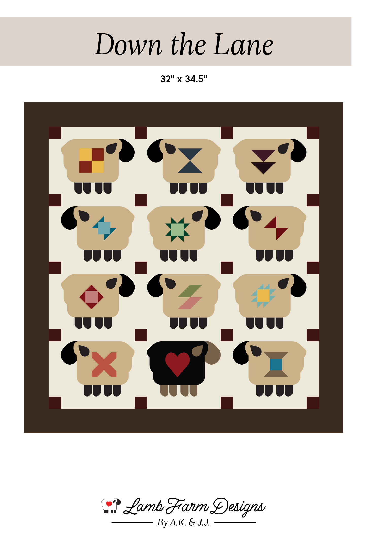 Wool Down the Lane Applique Pattern