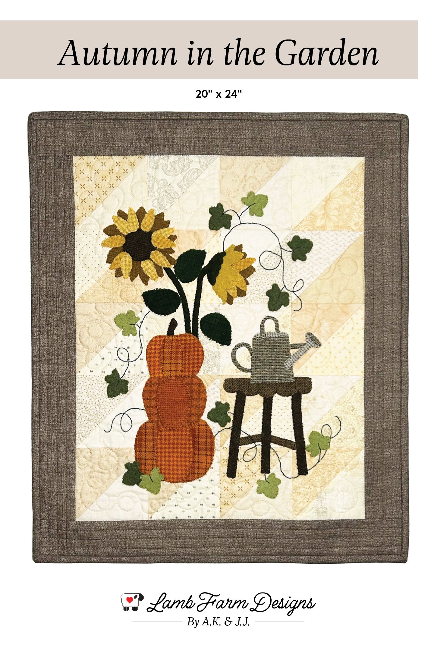 Wool Autumn in the Garden PDF Applique Pattern