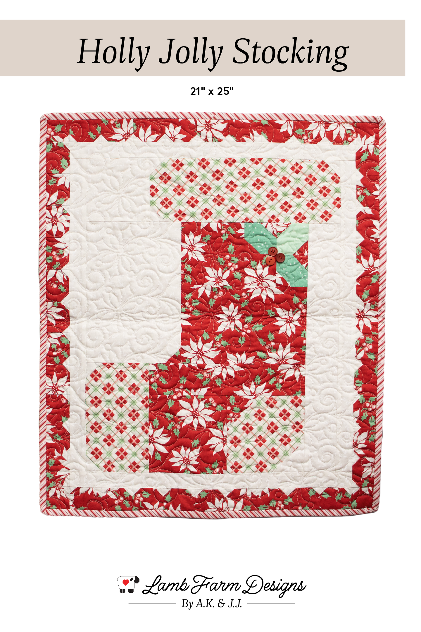 Holly Jolly Stocking PDF Quilt Pattern