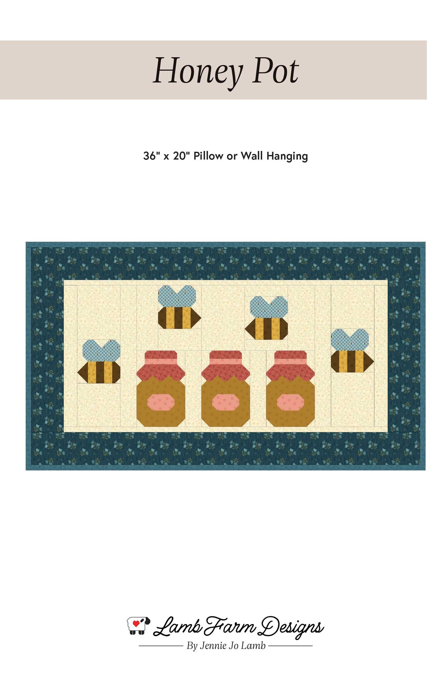 Honey Pot Pillow or Wall-hanging PDF Quilt Pattern