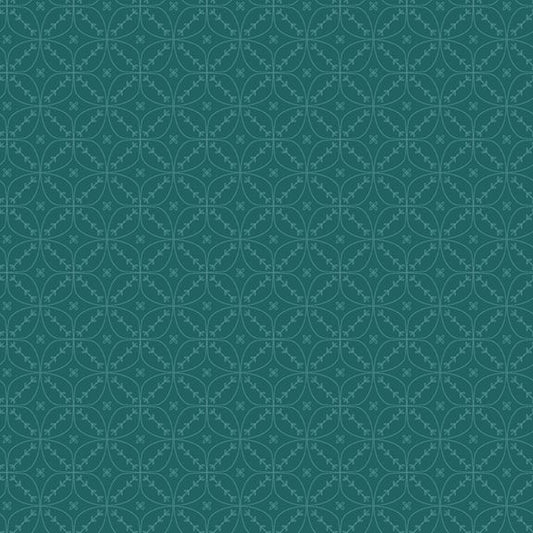 R791229D Teal Geometric Fabric