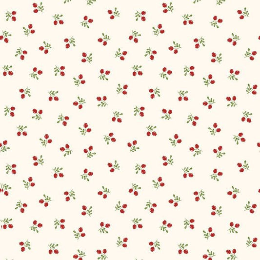 R791436D Tan Tossed Berries Half Yard of Fabric