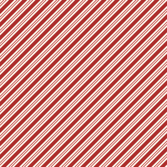 R791437D RED Candy Cane Stripe Fat Quarter Fabric