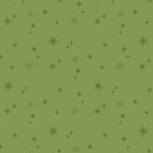 R791439D GREEN Stars Fabric