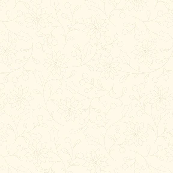 R791440D CREAM Dotted Floral Half Yard Fabric
