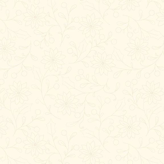 R791440D CREAM Dotted Floral Half Yard Fabric