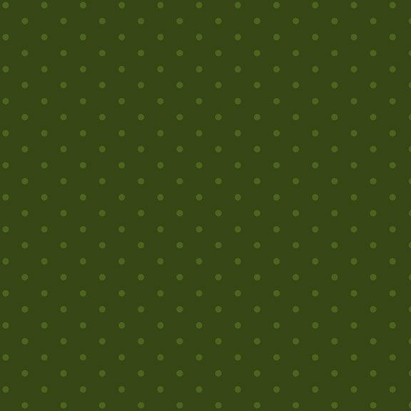 R791441D GREEN Polka Dots Fabric