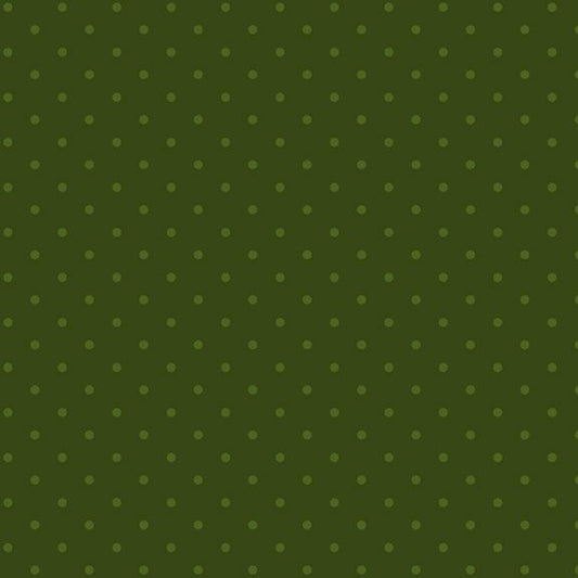R791441D GREEN Polka Dots Fabric