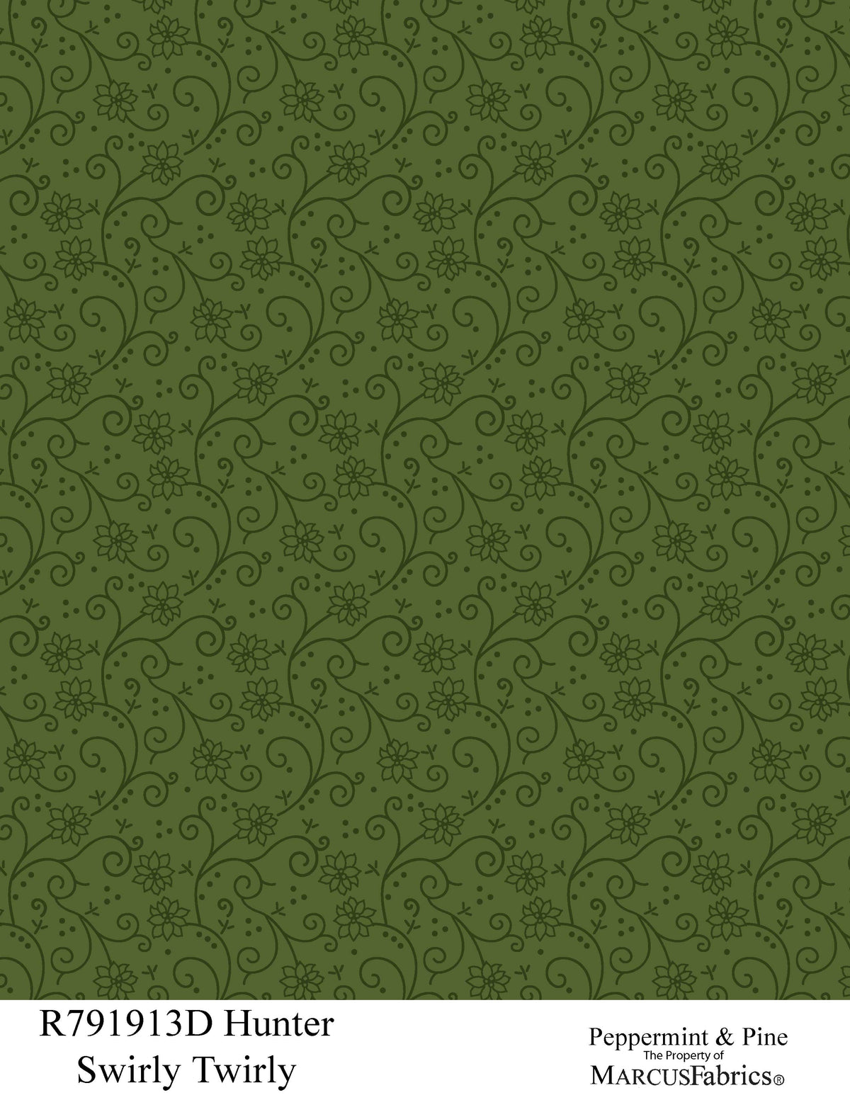 R791913D-Hunter-SwirlyTwirly Peppermint & Pine Fabric