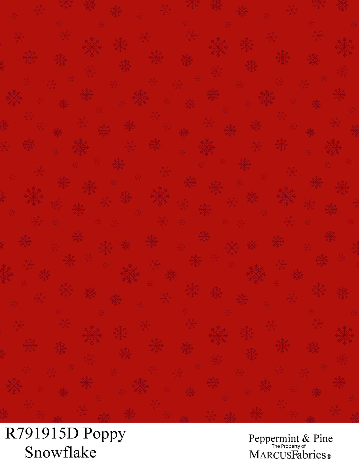 R791915D-Poppy-Snowflake Peppermint & Pine Fabric