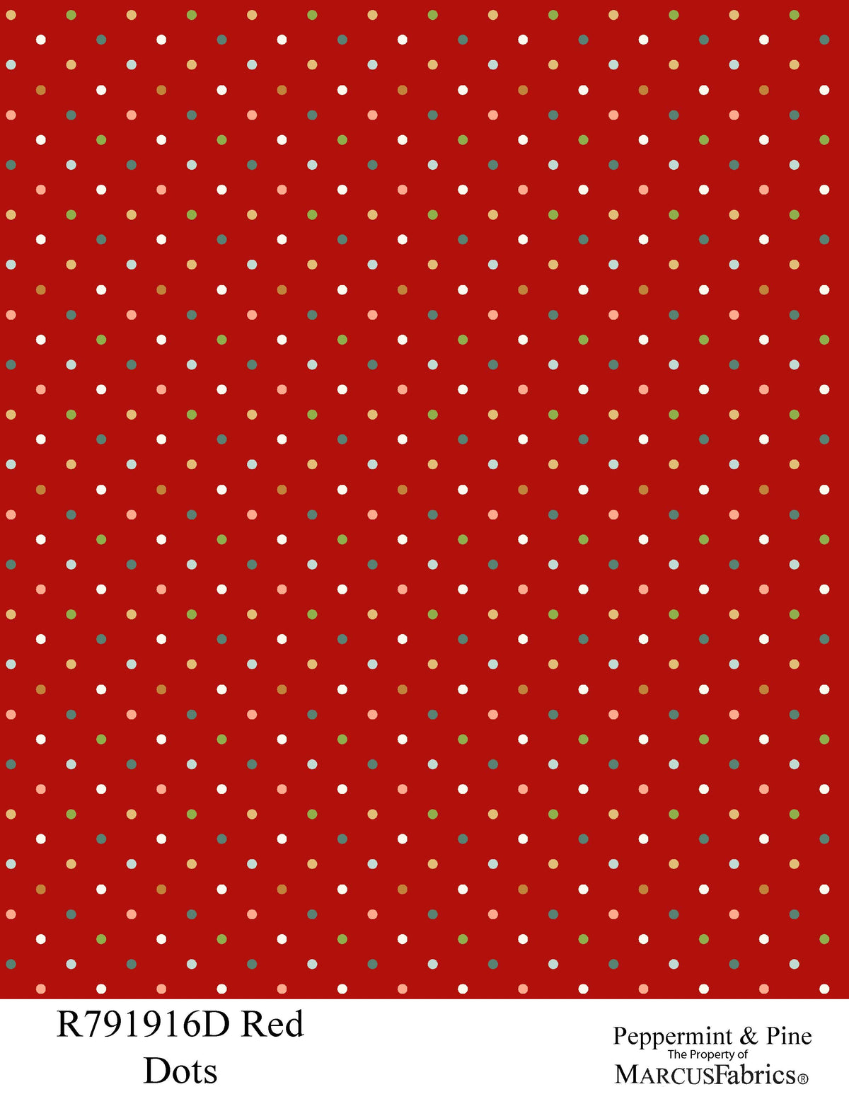 R791916D-Red-Dots Peppermint & Pine Fabric
