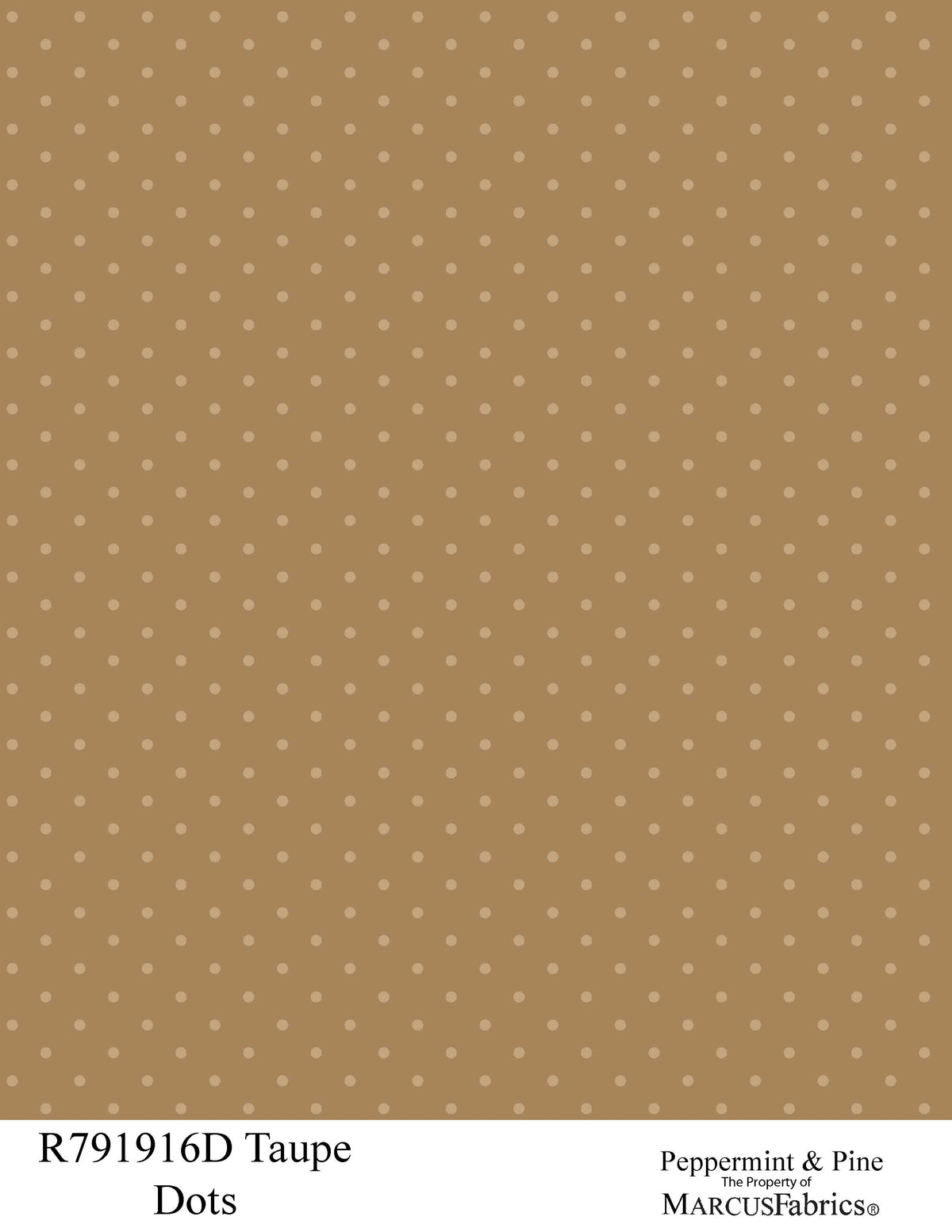 R791916D-Taupe-Dots Peppermint & Pine Fabric