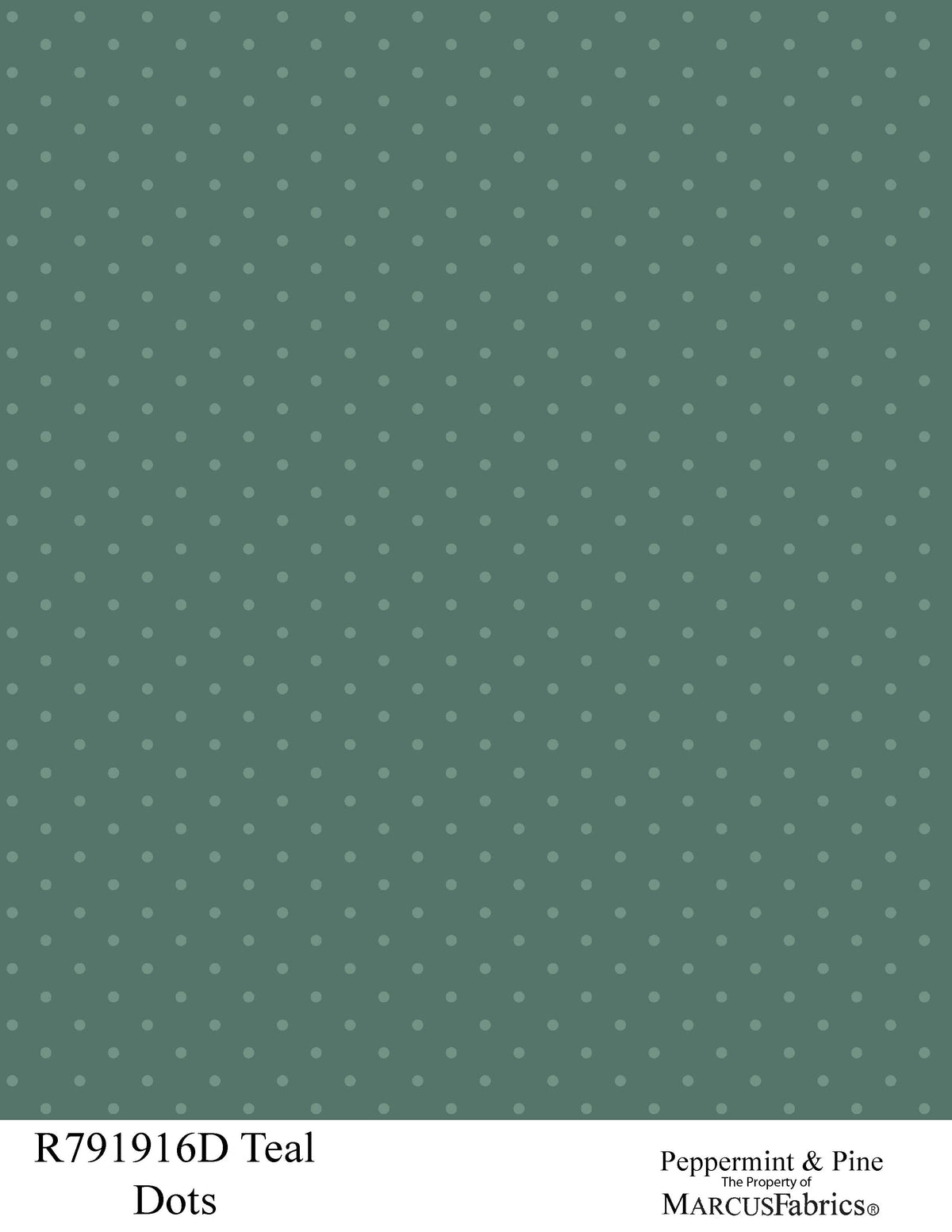 R791916D-Teal-Dots Peppermint & Pine Fabric
