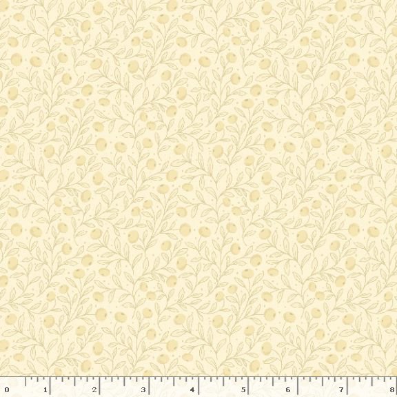 R792124D-CREAM Honeycomb Hollow Berries Fabric