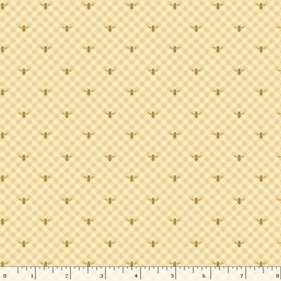 R792126D-TAN Honeycomb Hollow Bees Fabric