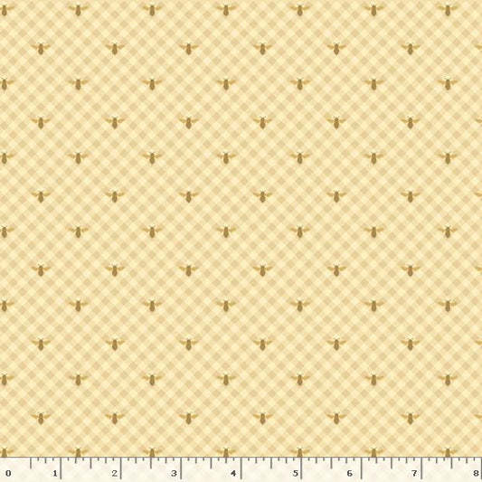 R792126D-TAN Honeycomb Hollow Bees Fabric