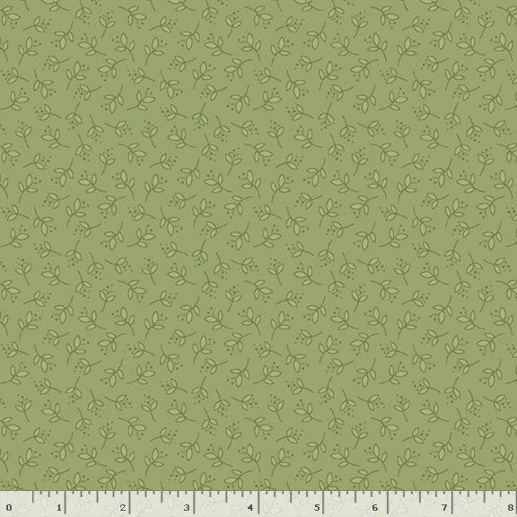 R792127D-GREEN Honeycomb Hollow Leaves Fabric