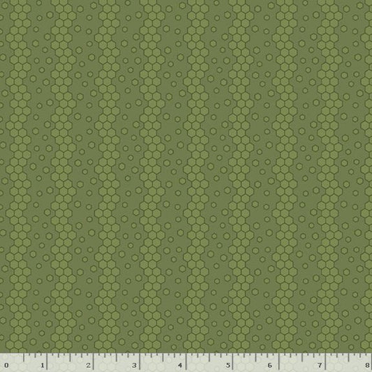 R792128D-GREEN Honeycomb Hollow Honeycomb Stripe Fabric