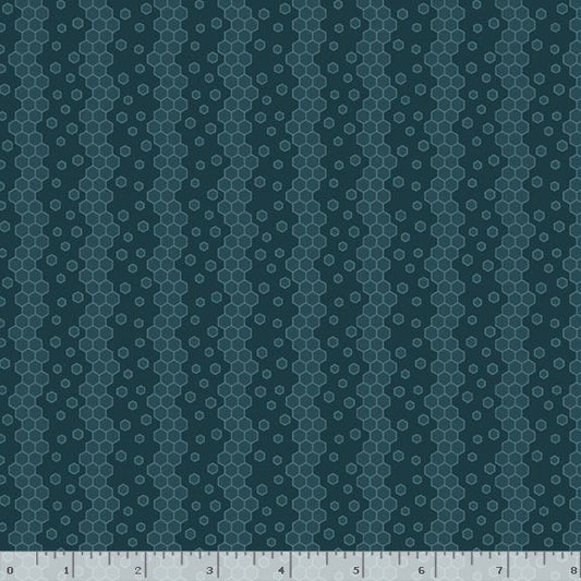 R792128D-TEAL Honeycomb Hollow Honeycomb Stripe Fabric