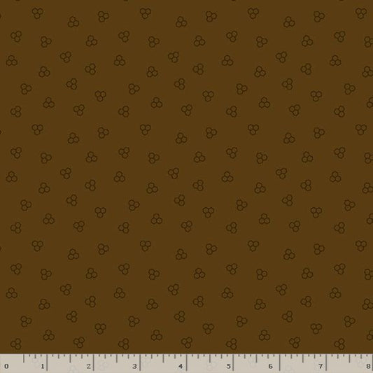 R792129D-BROWN Honeycomb Hollow Beehives Fabric