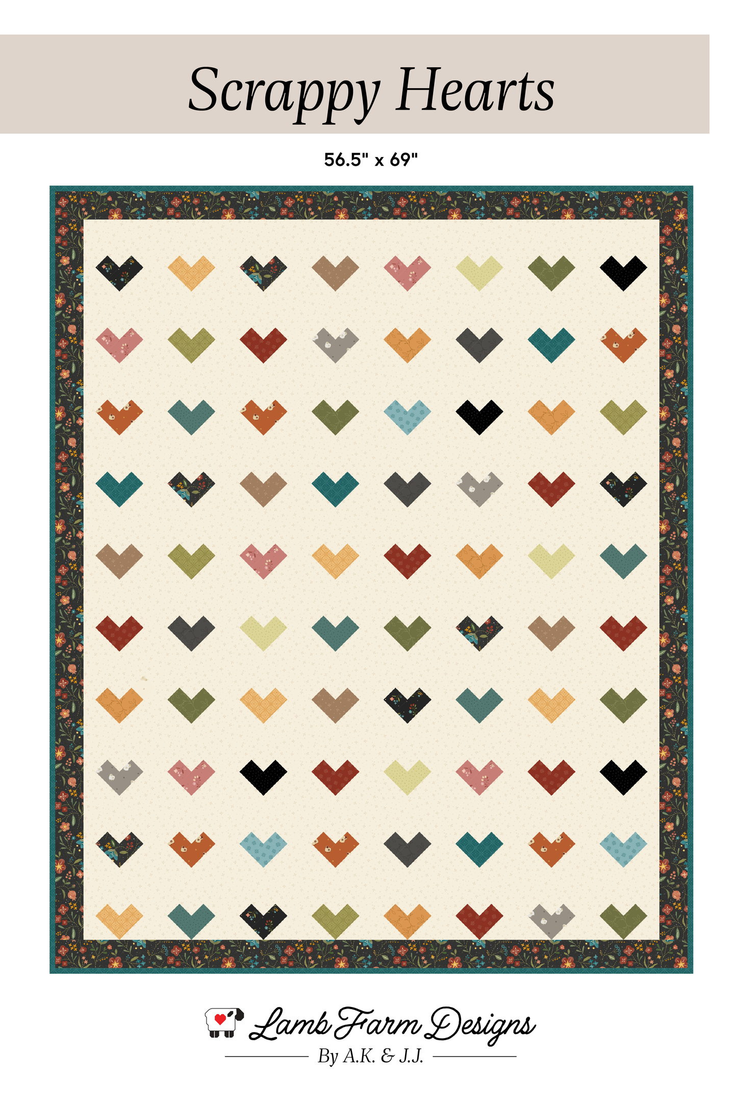 Free Scrappy Hearts Quilt