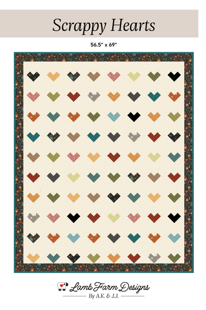 Free Scrappy Hearts Quilt