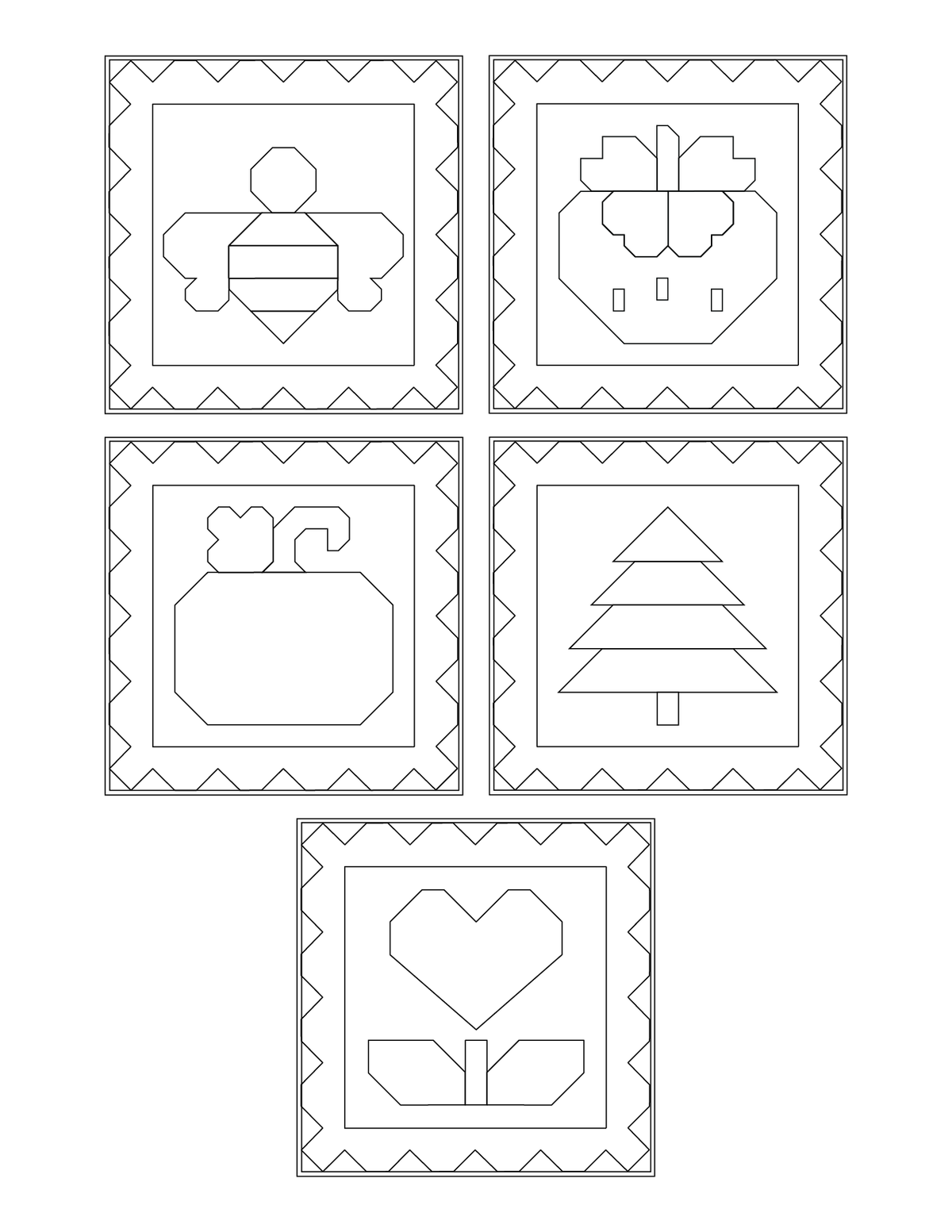 Stamped & Stitched PDF Quilt Pattern – Lamb Farm Designs