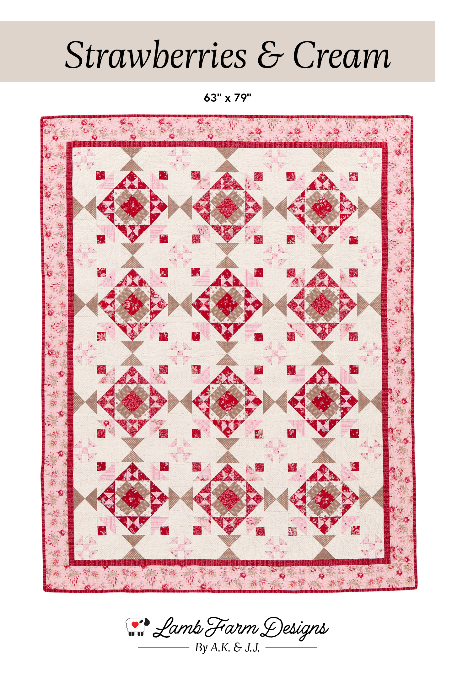 Strawberries & Cream Quilt Pattern