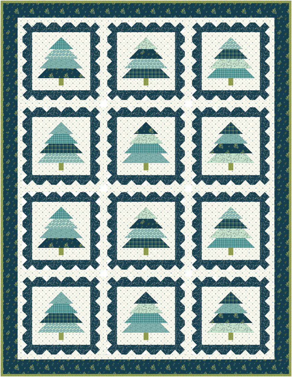 Winter Postage PDF Quilt Pattern – Lamb Farm Designs