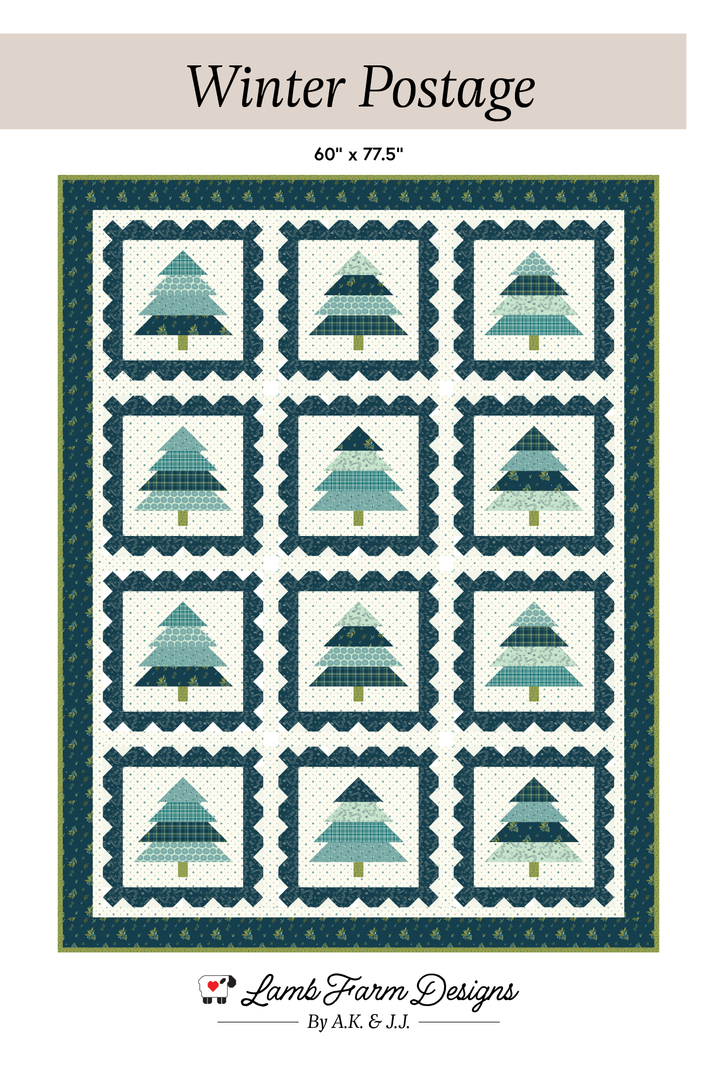 Winter Postage PDF Quilt Pattern – Lamb Farm Designs