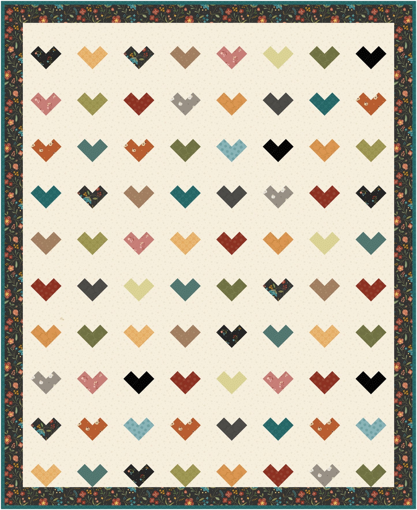 Free Scrappy Hearts Quilt